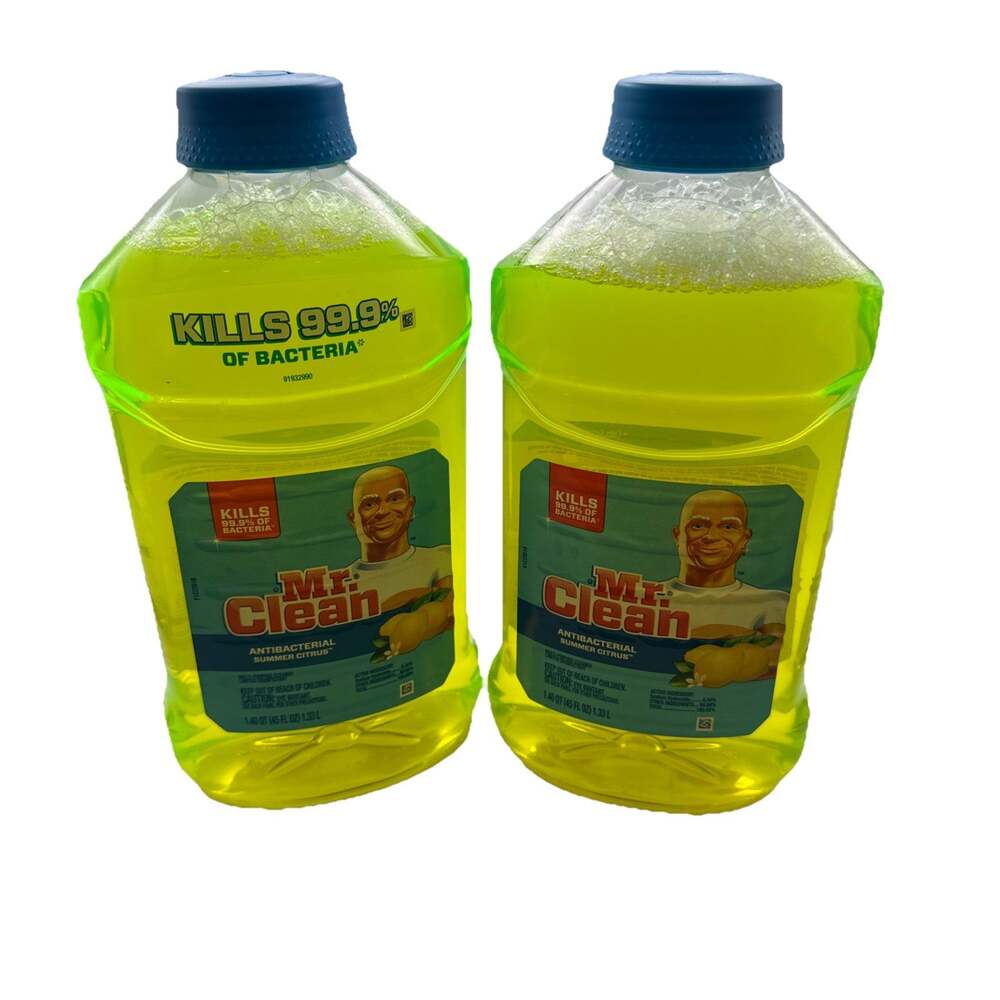 2 NEW Mr. Clean Antibacterial Multi Purpose Cleaner Summer Citrus 45 fl oz Htf 2